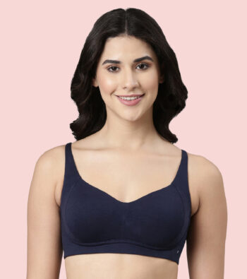 Enamor A077 Innovations Bamboo Bliss, Everyday, Full Support, Women's T-Shirt Bra - Super Soft, Padded, Wirefree, High Coverage