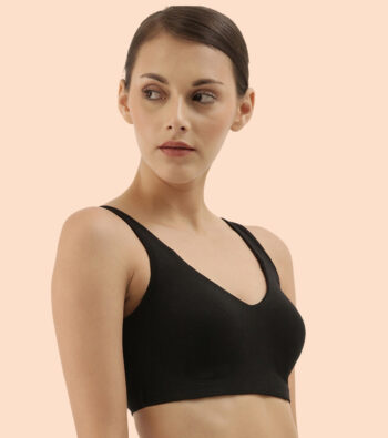 Enamor A106 Wirefree Full Coverage Cotton Lounge Pop-On Bra A106
