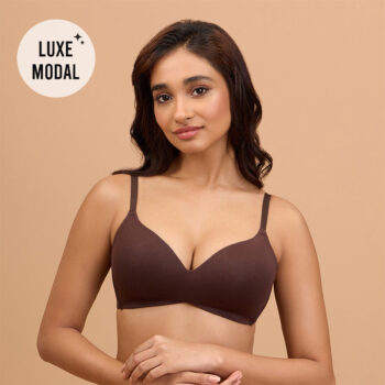 Nykd by Nykaa NYB013 Super Soft Luxe Modal Padded Non Wired 3/4th Coverage T-Shirt Bra