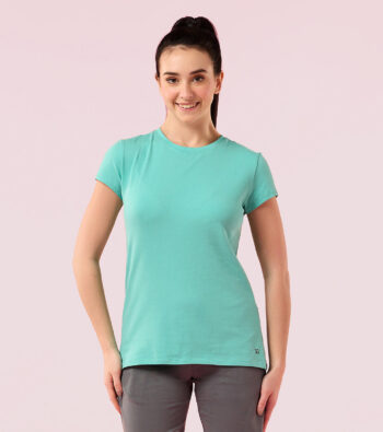 Enamor E047 Short Sleeve Crew Neck Slim Fit Stretch Cotton T-Shirt