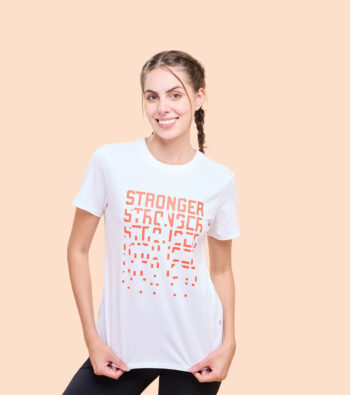 Enamor A301 Athleisure Womens Short Sleeve Crew Neck Antimicrobial Cotton Tee