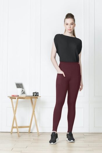 Van Heusen 66309 Athleisure Women Lead Solid 4 Way Stretch Functional Pocket Treggings