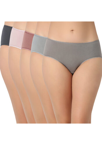 JULIET 7157 Cotton Printed Pack Of 5 Hipster Panties