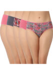 JULIET 7184 Cotton Printed Pack Of 5 Hipster Panties