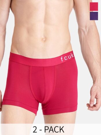 FCUK Pack Of 2 Antimicrobial Trunks
