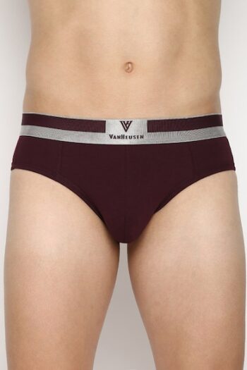 Van Heusen 20002 Men Port Wine Solid Colour Fresh Ultra Soft Briefs