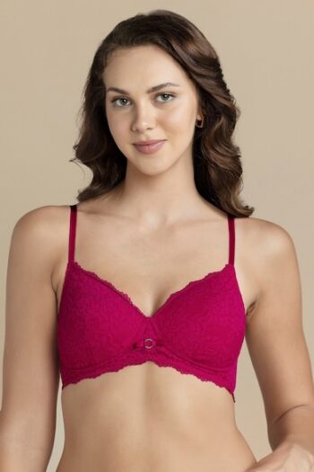 VAN HEUSEN 33008 Women Lace Wireless Padded Lace Bra