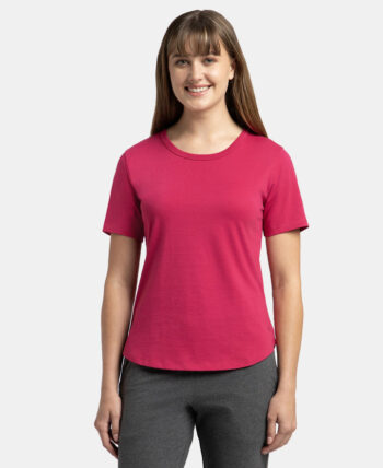 Jockey AW88 Super Combed Cotton Rich Relaxed Fit Solid Curved Hem Styled Half Sleeve T-Shirt