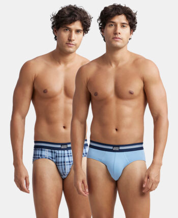 Jockey UI20 Super Combed Cotton Elastane Stretch Printed Brief With Ultrasoft Waistband