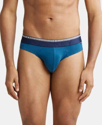 Jockey US59 Super Combed Cotton Elastane Stretch Solid Brief With Ultrasoft Waistband