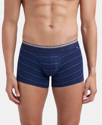 Jockey US68 Super Combed Cotton Elastane Stretch Stripe Trunk With Ultrasoft Waistband