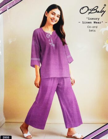 O'BABY LUXURY LINEN WEAR CO-ORD SET 2855
