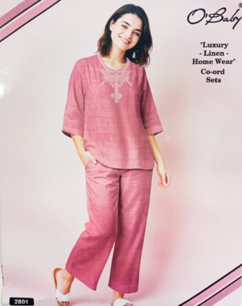 O'BABY LUXURY LINEN WEAR CO-ORD TUNIC SET 2801