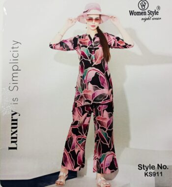 WOMEN STYLE NIGHT WEAR KURTA SET KS911