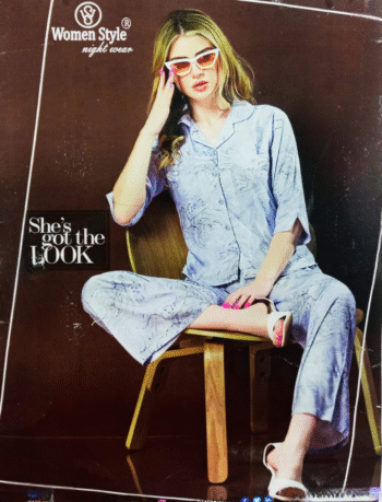 WOMEN STYLE NIGHT SUIT NSP734 PURPLE