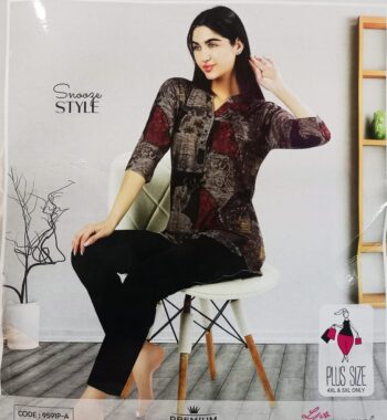 LITTLE PINK LOUNGWEAR KURTI SET 9591P