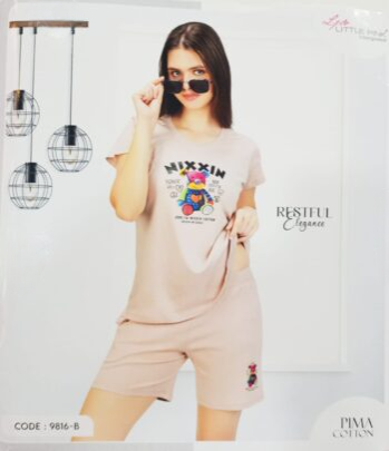 LITTLE PINK LOUNGEWEAR SHORTS NIGHT SUIT 9816