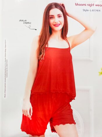 BHOOMI NIGHT WEAR TEDDY SET MUSTARD L-8174 H
