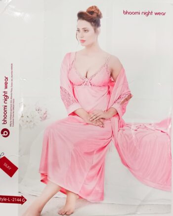BHOOMI NIGHT WEAR SHORT NIGHTY l-2144 PINK
