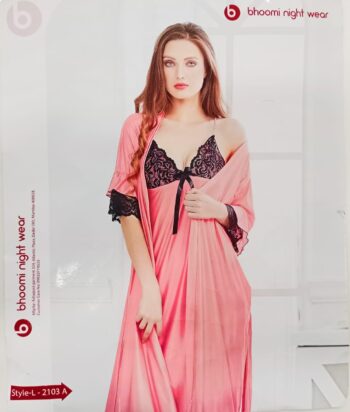 BHOOMI NIGHT WEAR SHORT NIGHTY 2PC PICH L-2103