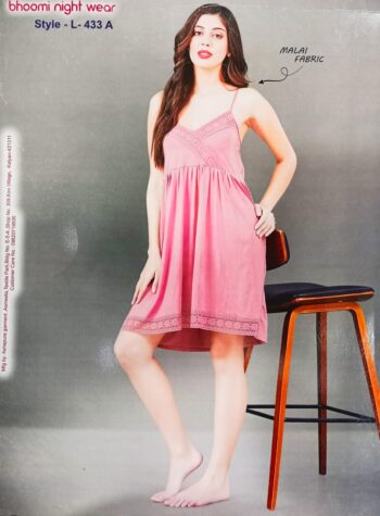 BHOOMI NIGHT WEAR SHORT NIGHTY L-433 PURPLE