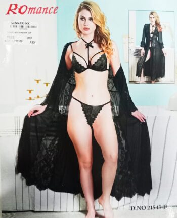 ROMANCE LADIES SORT NIGHTY 21543 BLACK