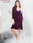 BHOOMI NIGHT WEAR SHORT NIGHTY L-2236 C WINE