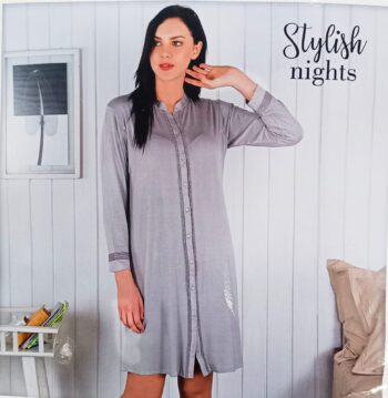 LITTLE PINK LOUNGEWEAR COMFORT SHORT NIGHTY GREY 7141A