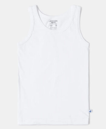 Super Combed 3320 Cotton Round Neck Sleeveless Vest - White (Pack of 2)