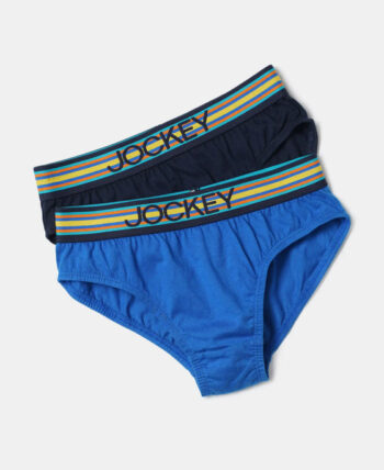Super Combed PB05 Cotton Solid Brief with Ultrasoft Waistband - Assorted Colors (Pack Of 2)