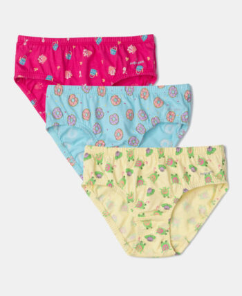 Super Combed SG01P Cotton Printed Panty with Ultrasoft Waistband 3 PC