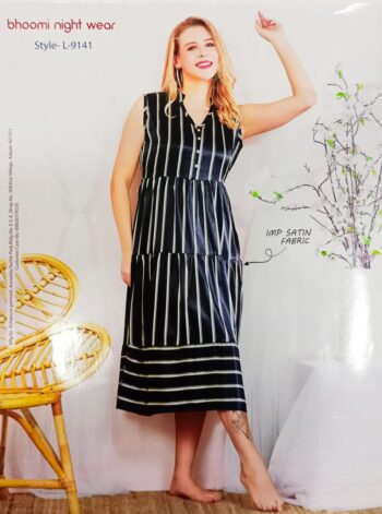 BHOOMI NIGHT WEAR SHORT NIGHTY BLACK L-9141